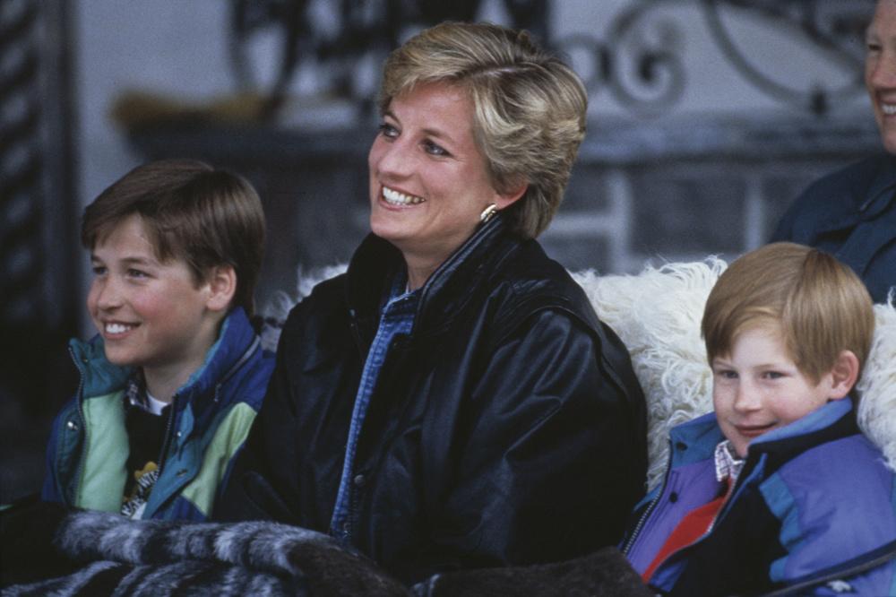 En 1993, Lady Diana skie en Autriche avec ses fils