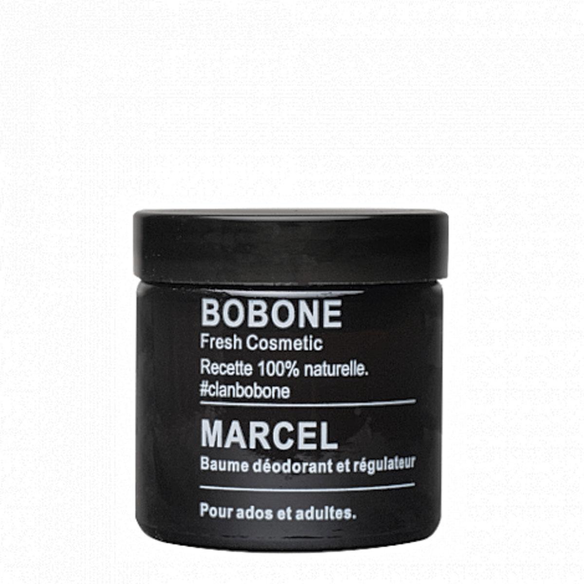 Baume déodorant  et régulateur Marcel, Bobone, 22,50 euros  les 60 ml. bobone.be