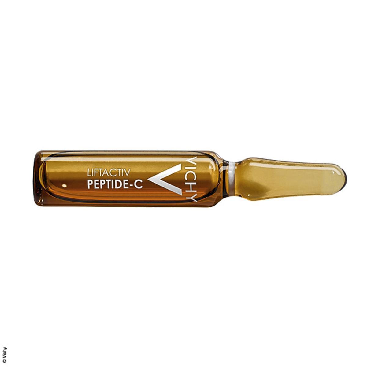 Sérum anti-âge Liftactiv peptide-C, Vichy, 55 euros les 30 ampoules (en pharmacie).