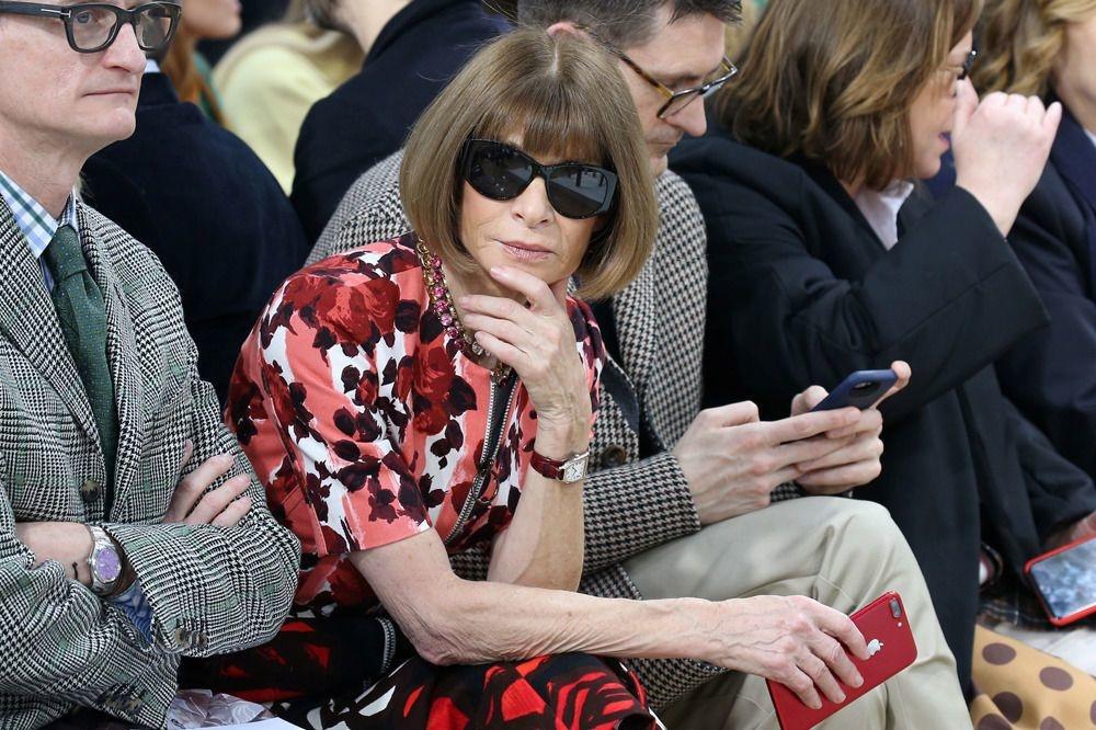 Anna Wintour, front row.
