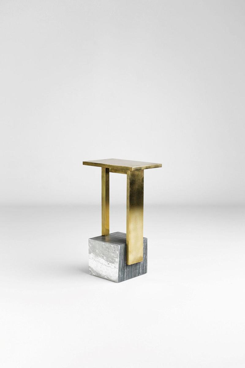 Table d'appoint If en pierre et cuivre, de Noro Khachatryan.