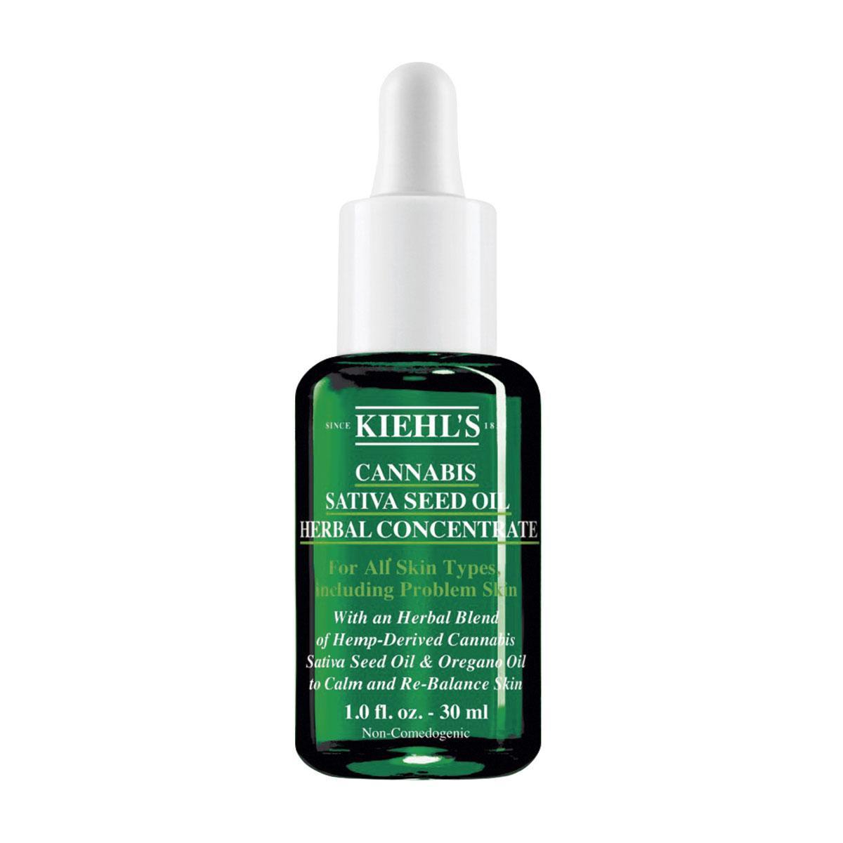 Cannabis Sativa Seed Oil Herbal Concentrate, Kiehl's, 46 euros les 30 ml.