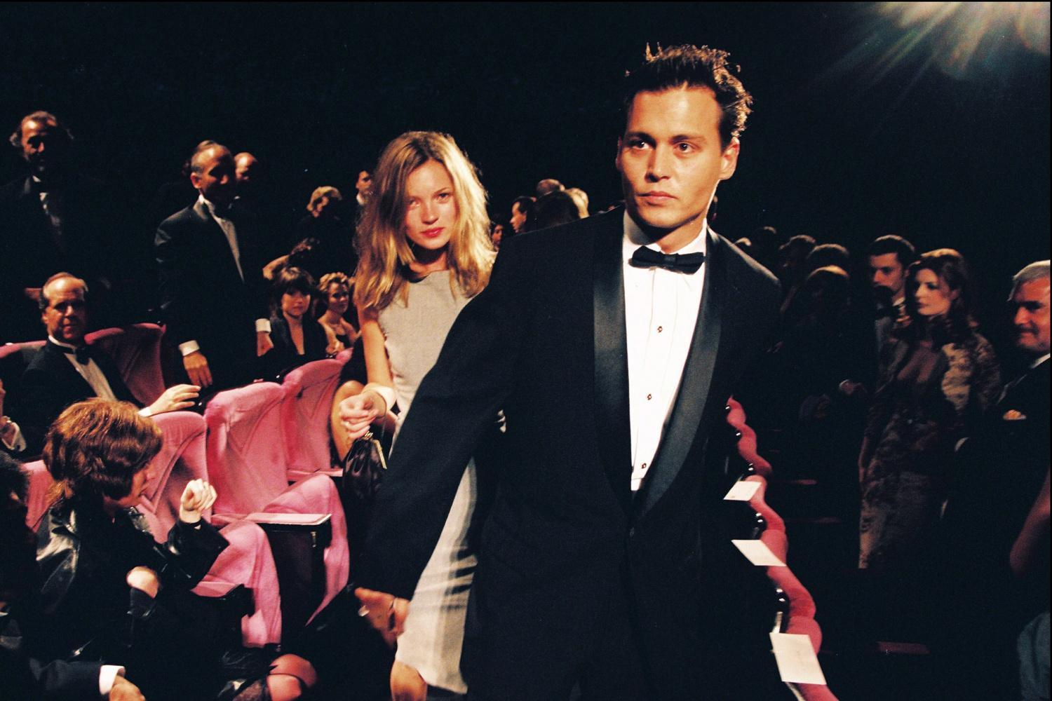 Kate Moss et Johnny Depp à Cannes, en 1997 