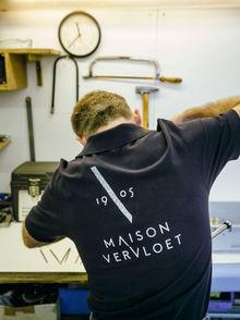 Visite des ateliers de Vervloet, orfèvre belge de la serrurerie