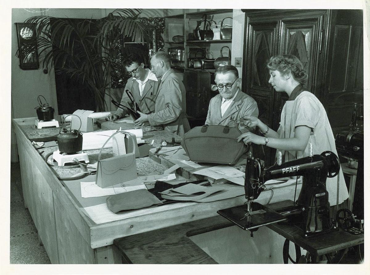 Le studio de Delvaux, en 1951.