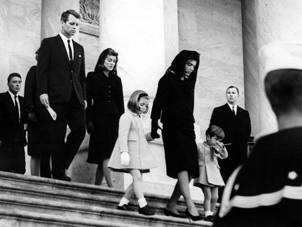 Jacqueline Kennedy, lors des funérailles de son mari, le 24 novembre 1963. 