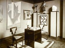 Un intérieur du groupe 7 Arts, présenté à la Biennale des Arts décoratifs de Monza, en 1925.