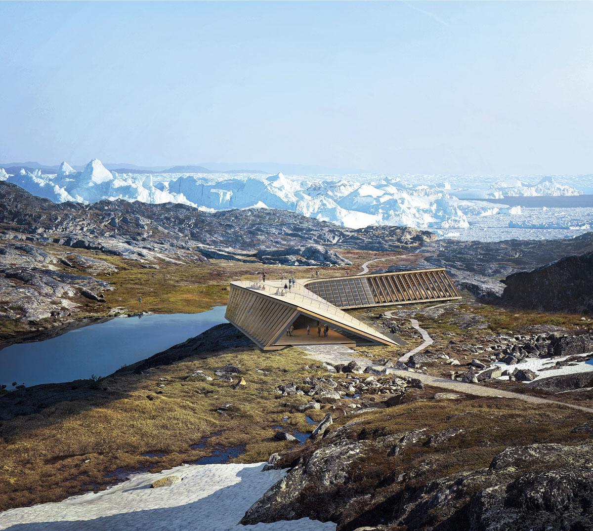 L'Icefjord Center, au Groenland, est construit sur un territoire qui contient quelques-unes des plus vieilles roches au monde. Une situation qui impose une parcimonie de moyens pour ne pas dénaturer le site.