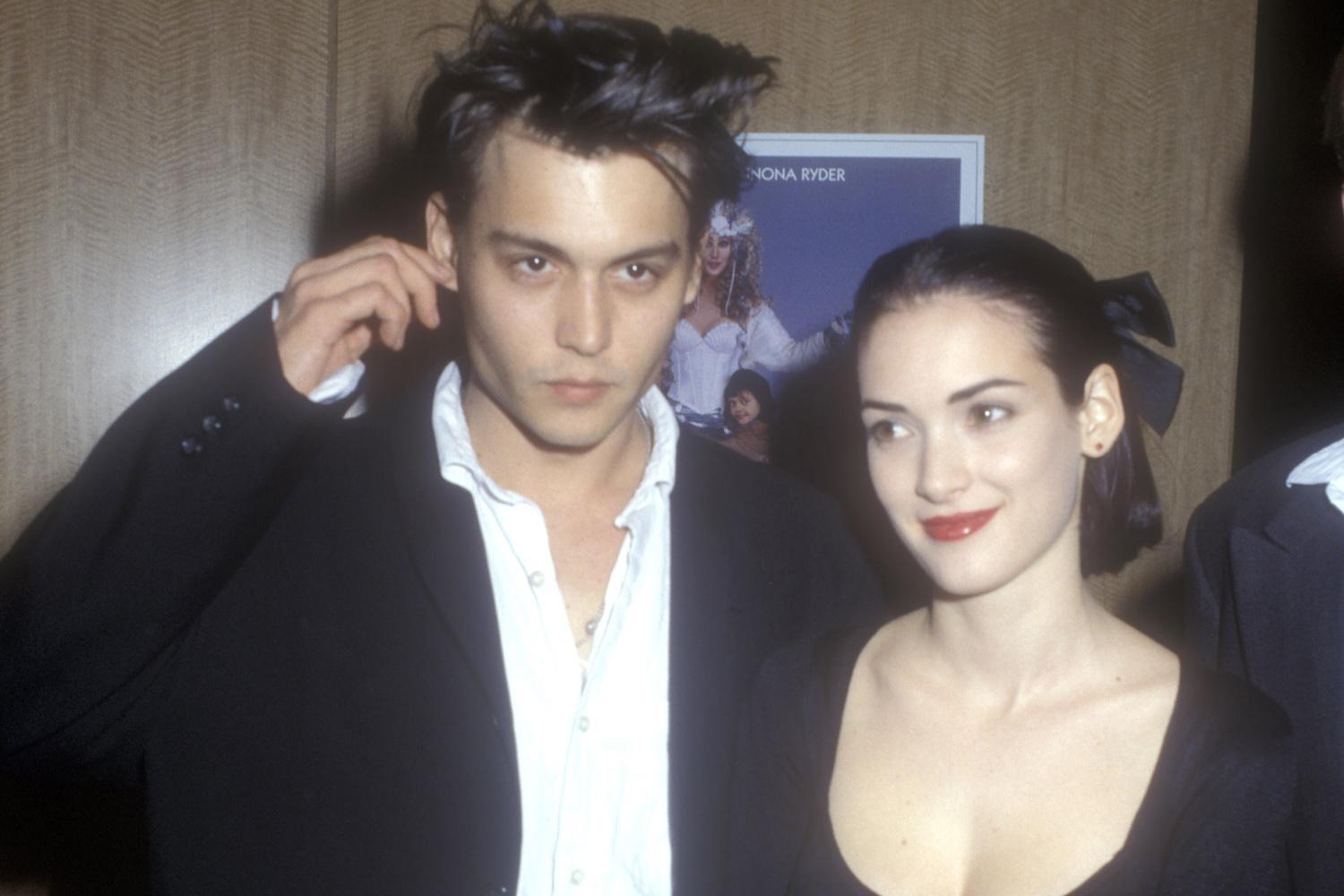 Winona Ryder et Johnny Depp en 1990
