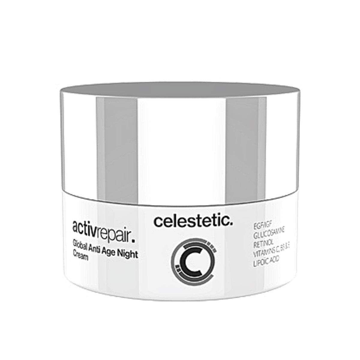 Crème de nuit anti-âge Activ Repair, Celestetic, 69 euros les 50 ml (disponible sur celestetic.be).