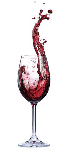 Red Wine In Swirling On White