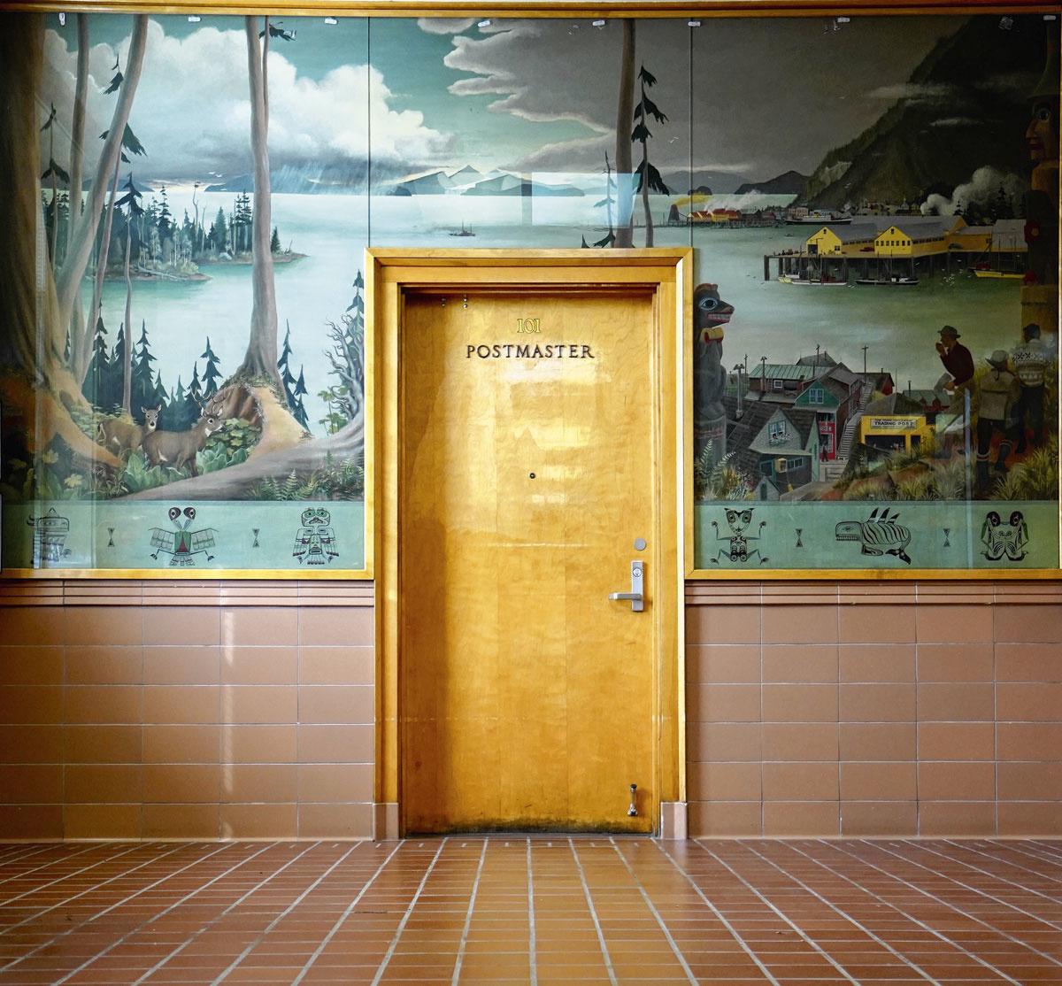 Un bureau de poste à Wrangell, en Alaska.