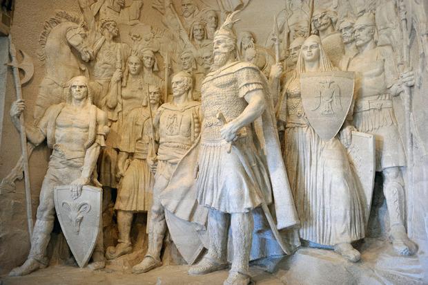 Skanderbeg et ses lieutenants, à Kruja.