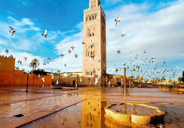 La mosquée Koutoubia, à Marrakech, bâtie au XIIe siècle.