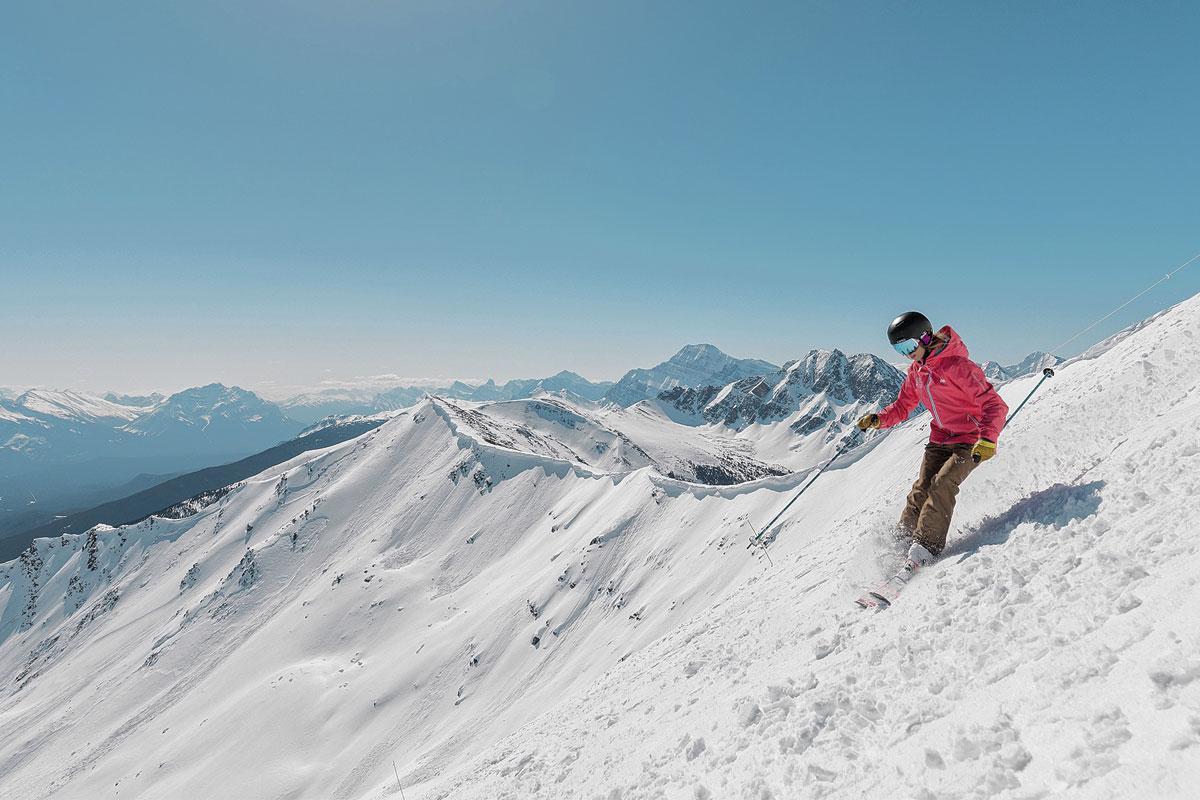 Les jolies pistes de ski de Marmot Basin.