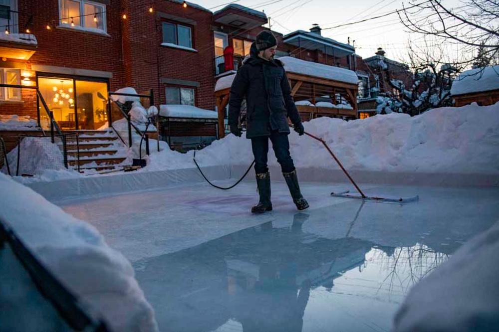 A Montréal, on patine dans son jardin