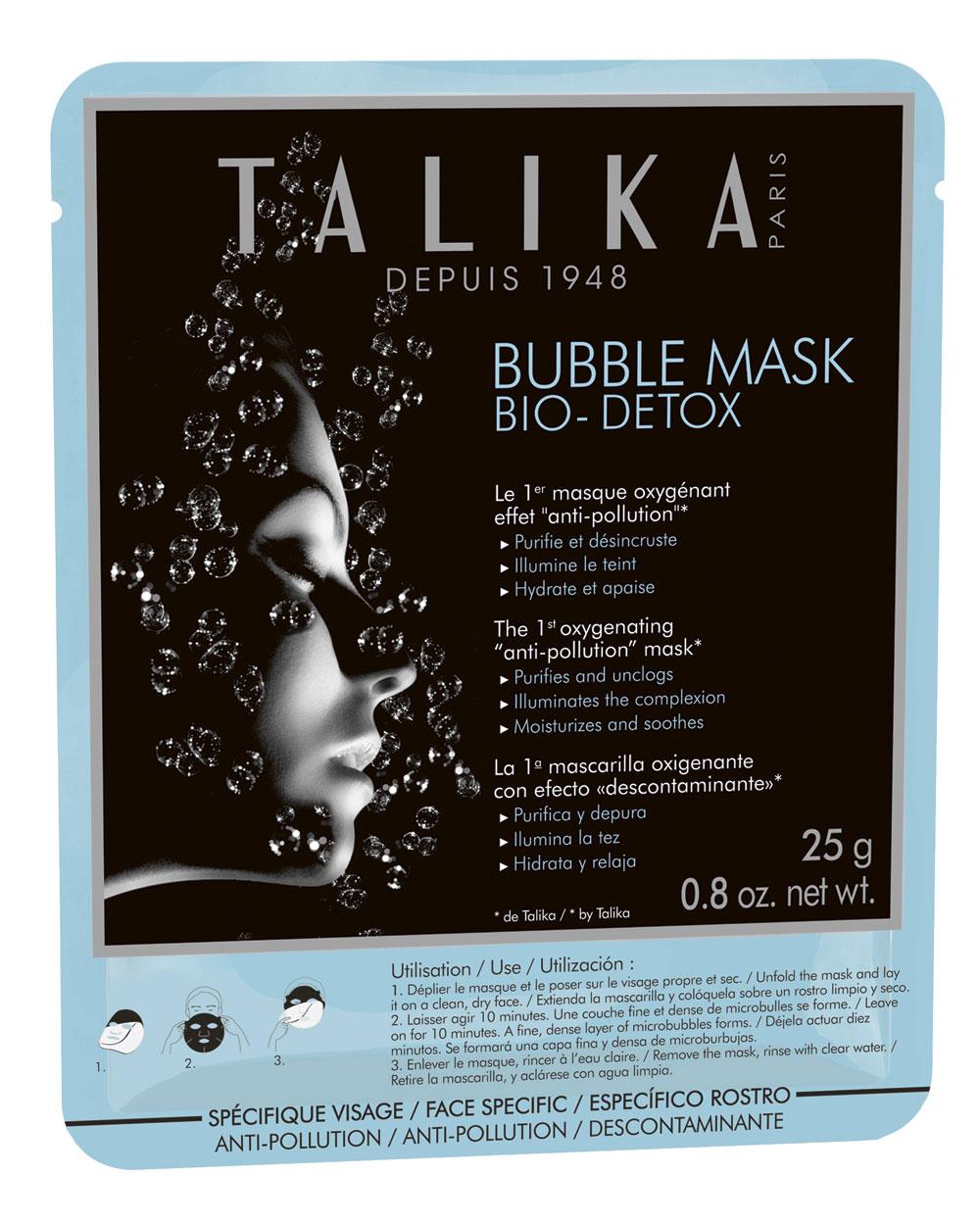 Bubble Mask Bio-Detox, Talika, 8,95 euros pièce (en pharmacie).