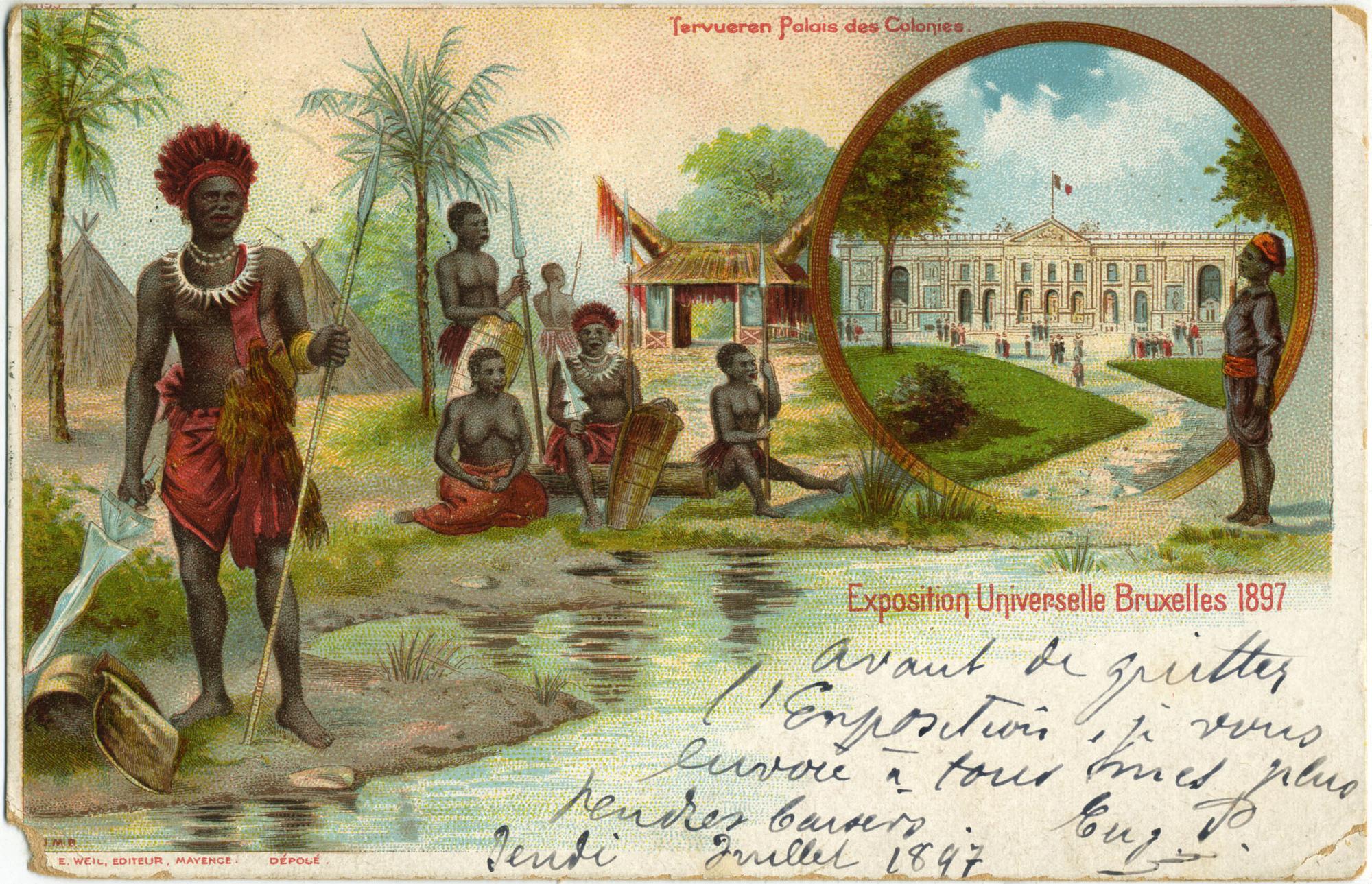 Palais des colonies. Exposition universelle de Bruxelles. Belgium. 1897. Postcard. © Groupe de recherche Achac/priv. coll.