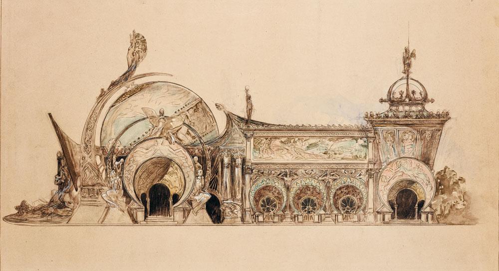 Le Pavillon de l'Homme, troisième version, par Alfons Mucha, en 1897.