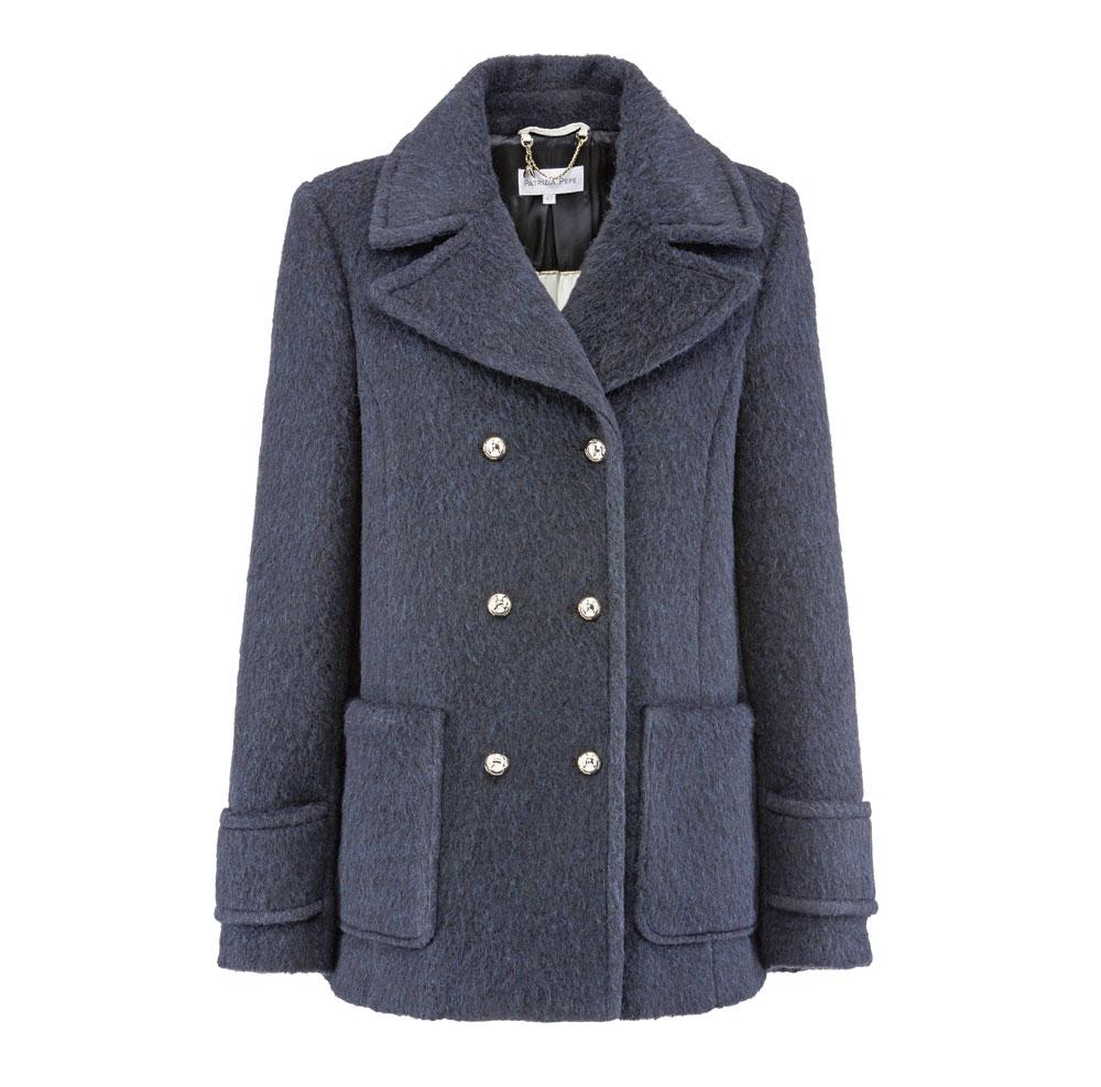 Manteau à double boutonnage en laine mélangée, Patrizia Pepe, 558 euros