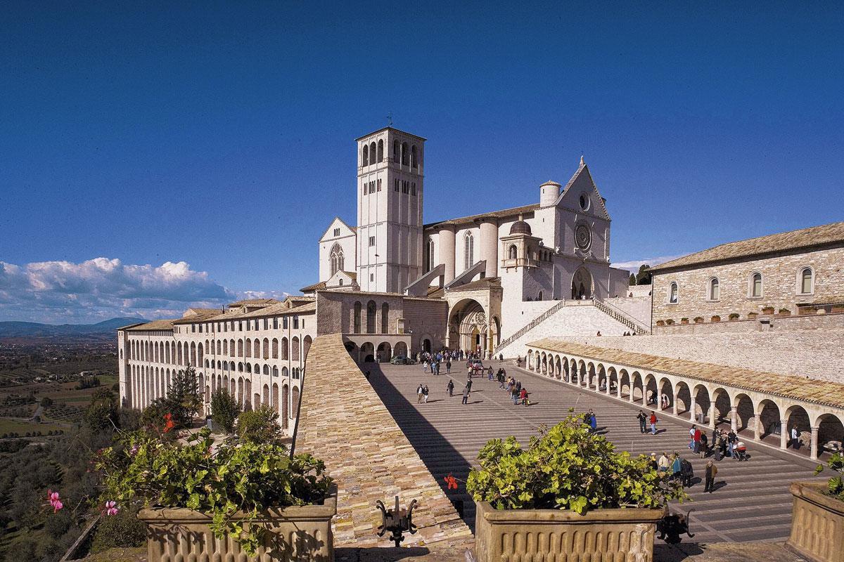 La célèbre basilique de Saint-François d'Assise, classée par l'Unesco.