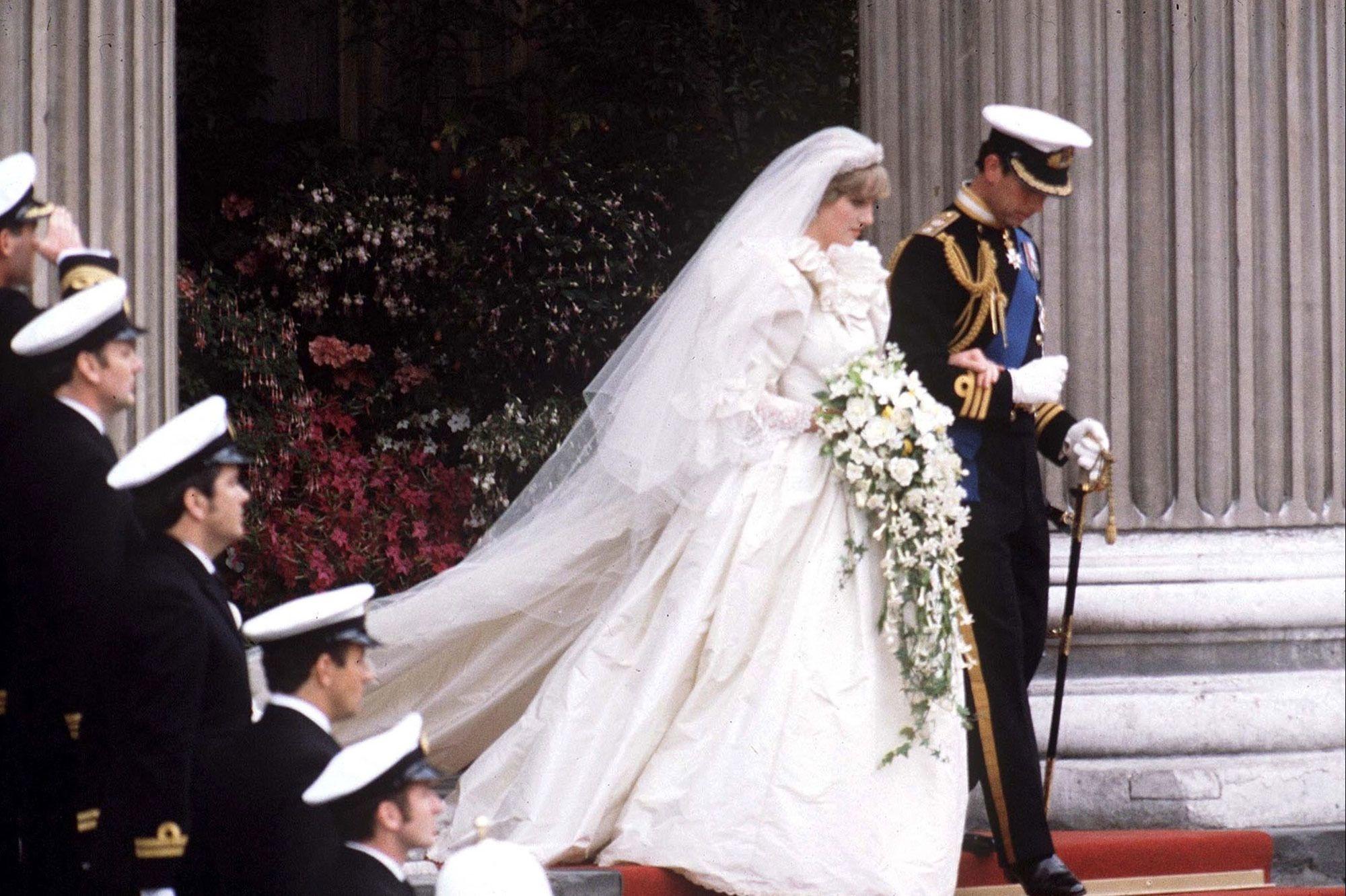 Lady Diana et le prince Charles lors de leur mariage en 1981.