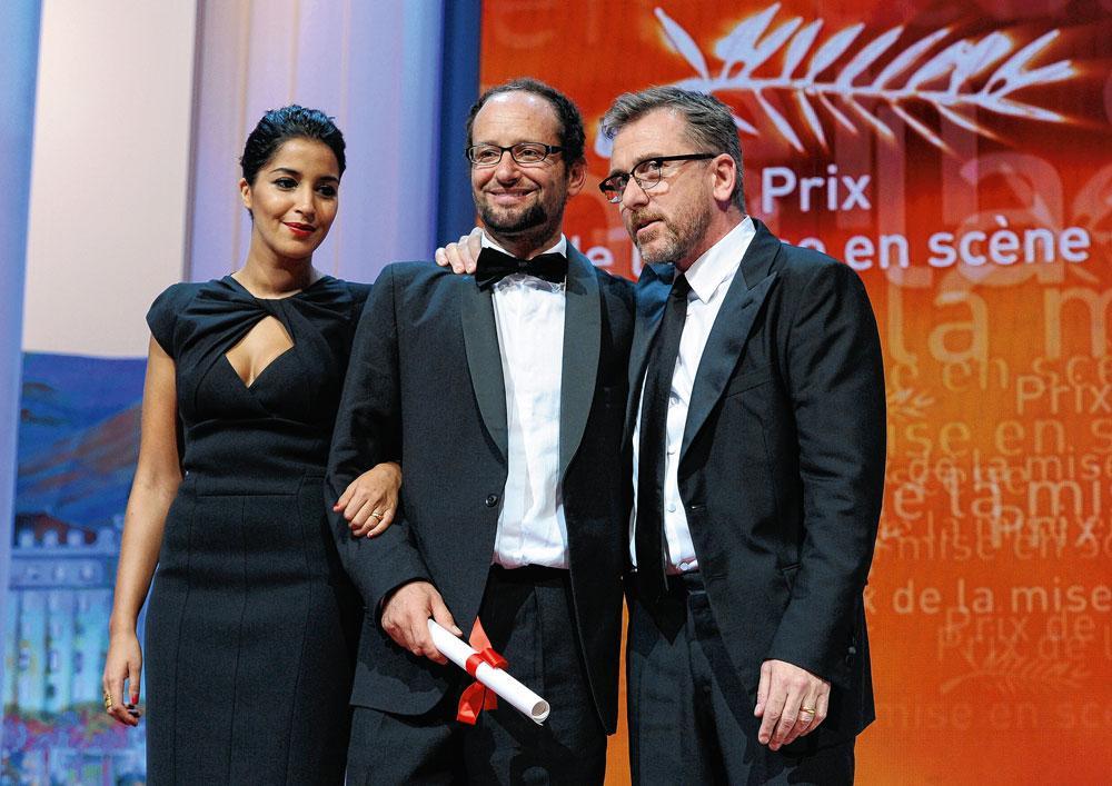 A Cannes, en 2012, aux côtés de Carlos Reygadas et Tim Roth.