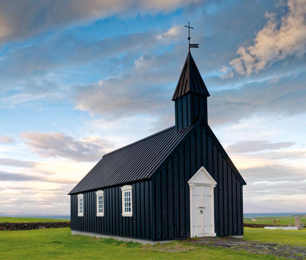 Eglise Búðakirkja, auteur anonyme, 1848, Islande.