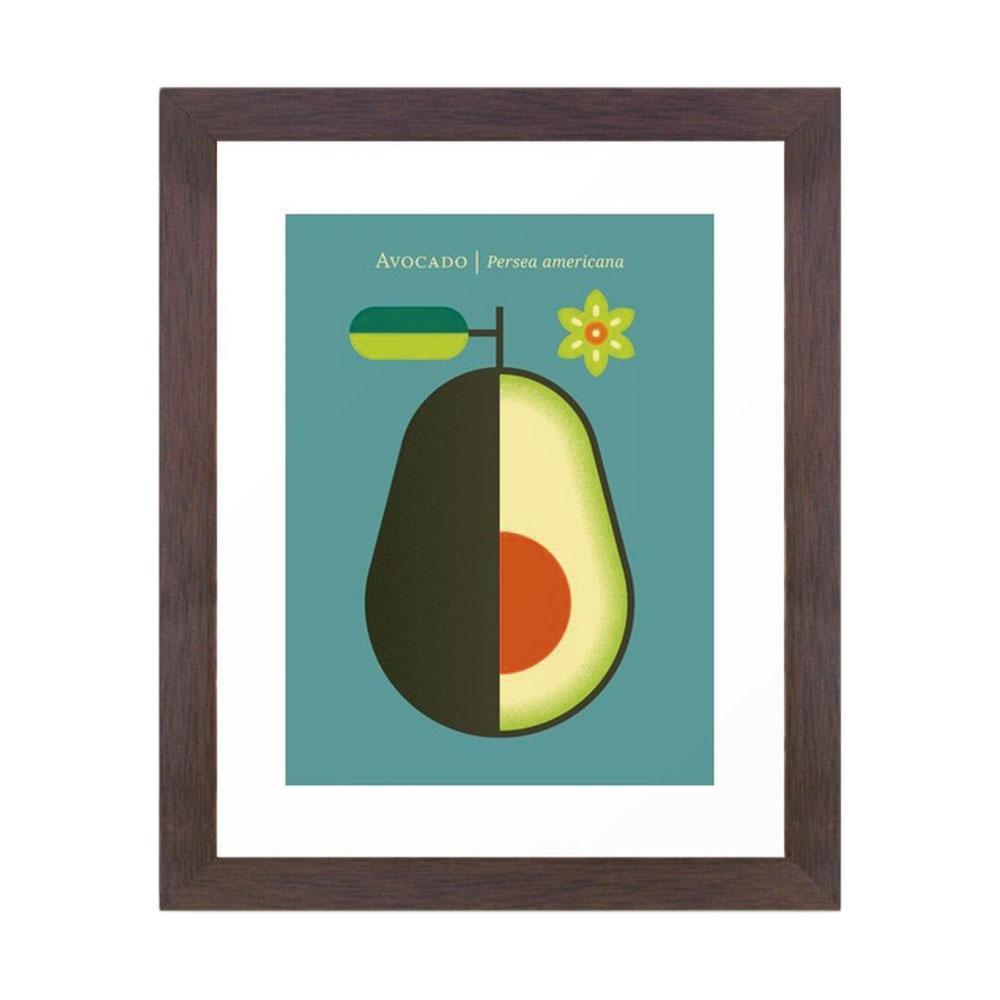 Affiche print Fruit : Avocado de Christopher Dina, Society6