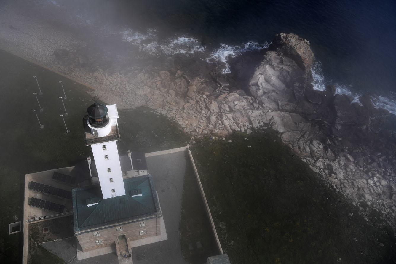 Le phare de l'Île Vierge à Plouguerneau (Bretagne) vu d'en haut