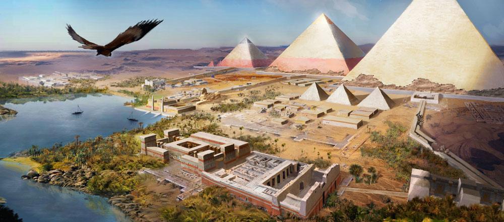 L'un des décors époustouflants  d'Assassin's Creed Origins,  qui s'immerge dans l'Egypte ancienne.