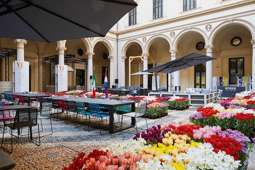 La cour du Palazzo Francesco Turati, où se déroule Masterly depuis 2016.