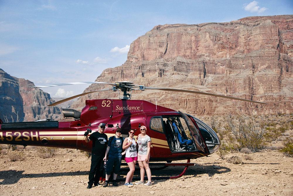 La famille de Morgane, 31 ans, au Grand Canyon.