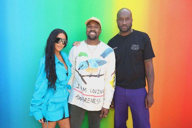 Kim Kardashian West et son rapper de mari, Kanye, au show de Virgil Abloh pour Louis Vuitton