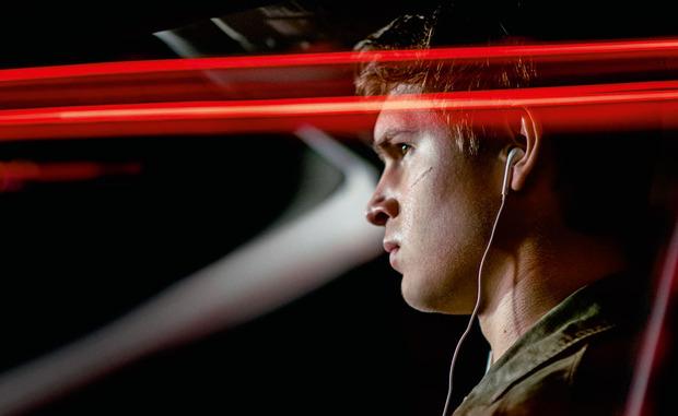 Ansel Elgort in Baby Driver. 