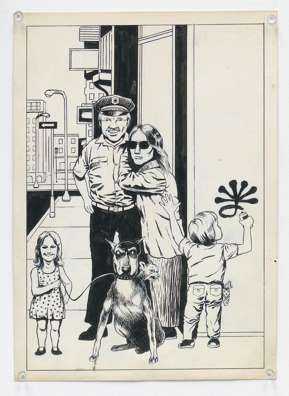 Untitled (Police officer and family), jaren 80.