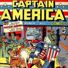 Eerste cover van 'Captain America': maart 1941