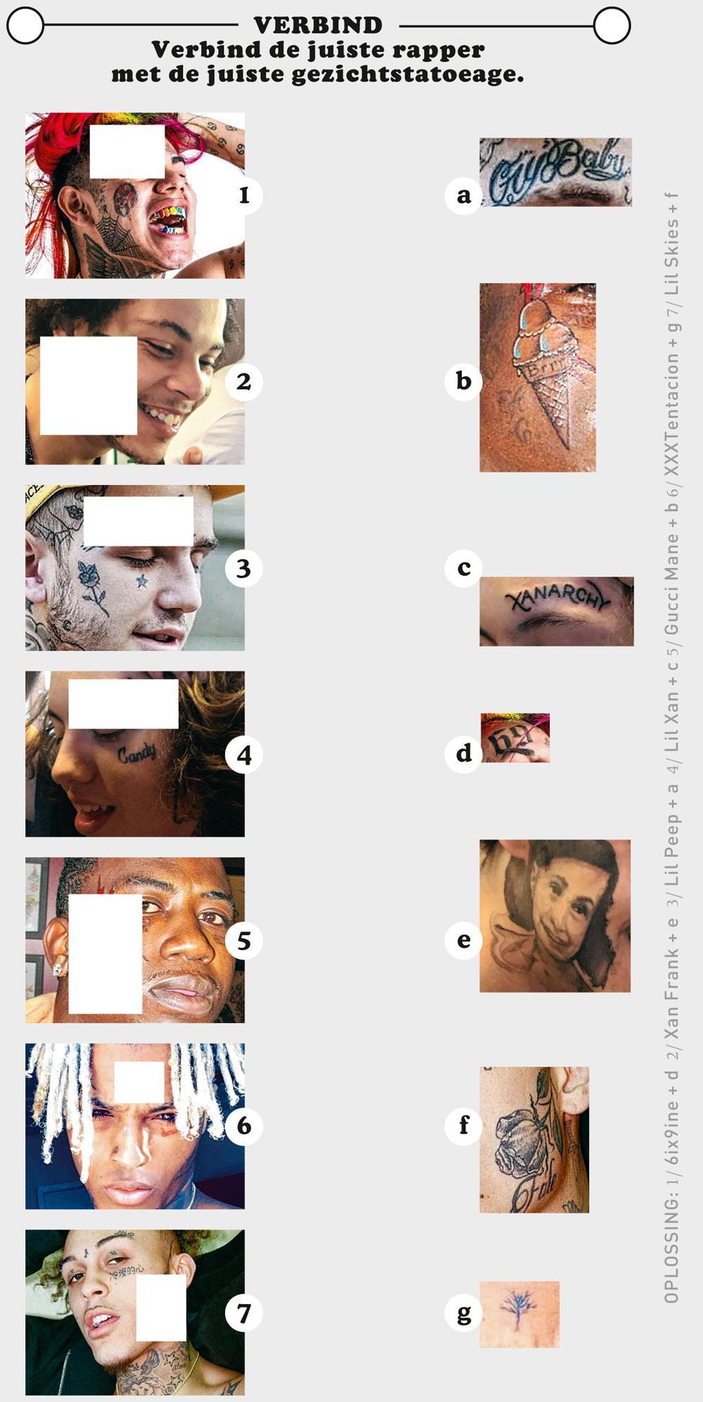 Waarom zoveel rappers hun gezicht laten tatoeëren