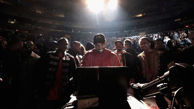 Kanye West au Madison Square Garden, pour la première écoute de The Life of Pablo. 