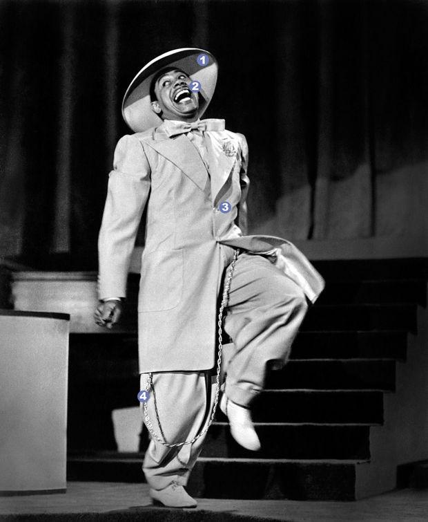 Cab Calloway dans son zoot suit pour le musical Stormy Weather, 1943.