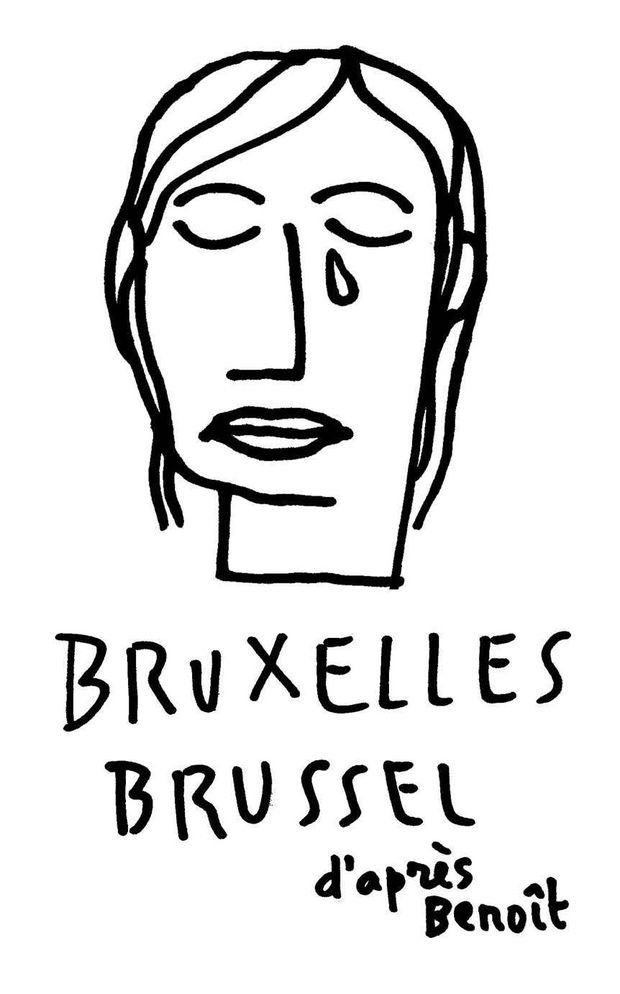 D'après le dessin de Benoît dans la station de métro Maelbeek.