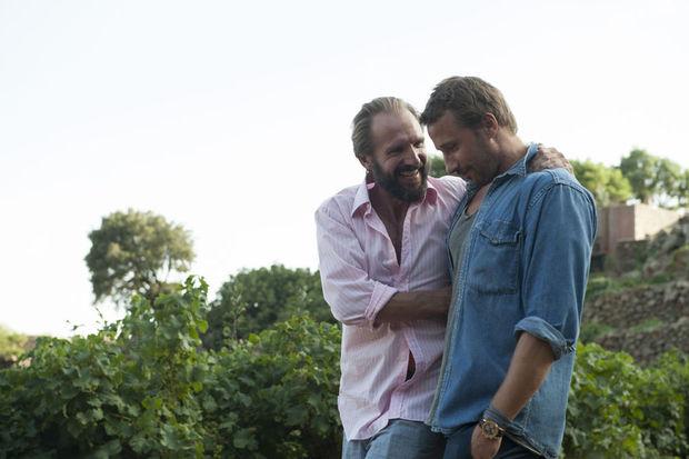 Ralph Fiennes et Matthias Schoenaerts dans A Bigger Splash de Luca Guadagnino.