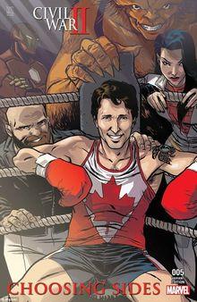 Justin Trudeau en Captain Canada