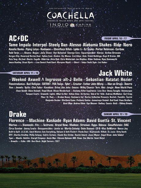 Jack White, AC/DC, Drake et... Stromae à l'affiche de Coachella