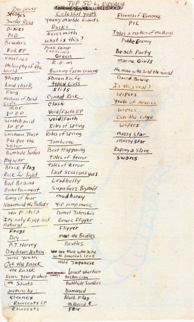 Playlist: les 50 albums favoris de Kurt Cobain
