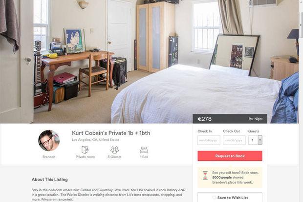 L'annonce de Brandon Kleinman sur le site Airbnb.