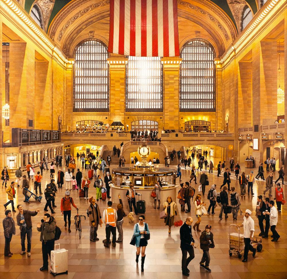 Grand Central Terminal: An early December Noon in the Main Concourse, 2009 -2012, Stone Roberts