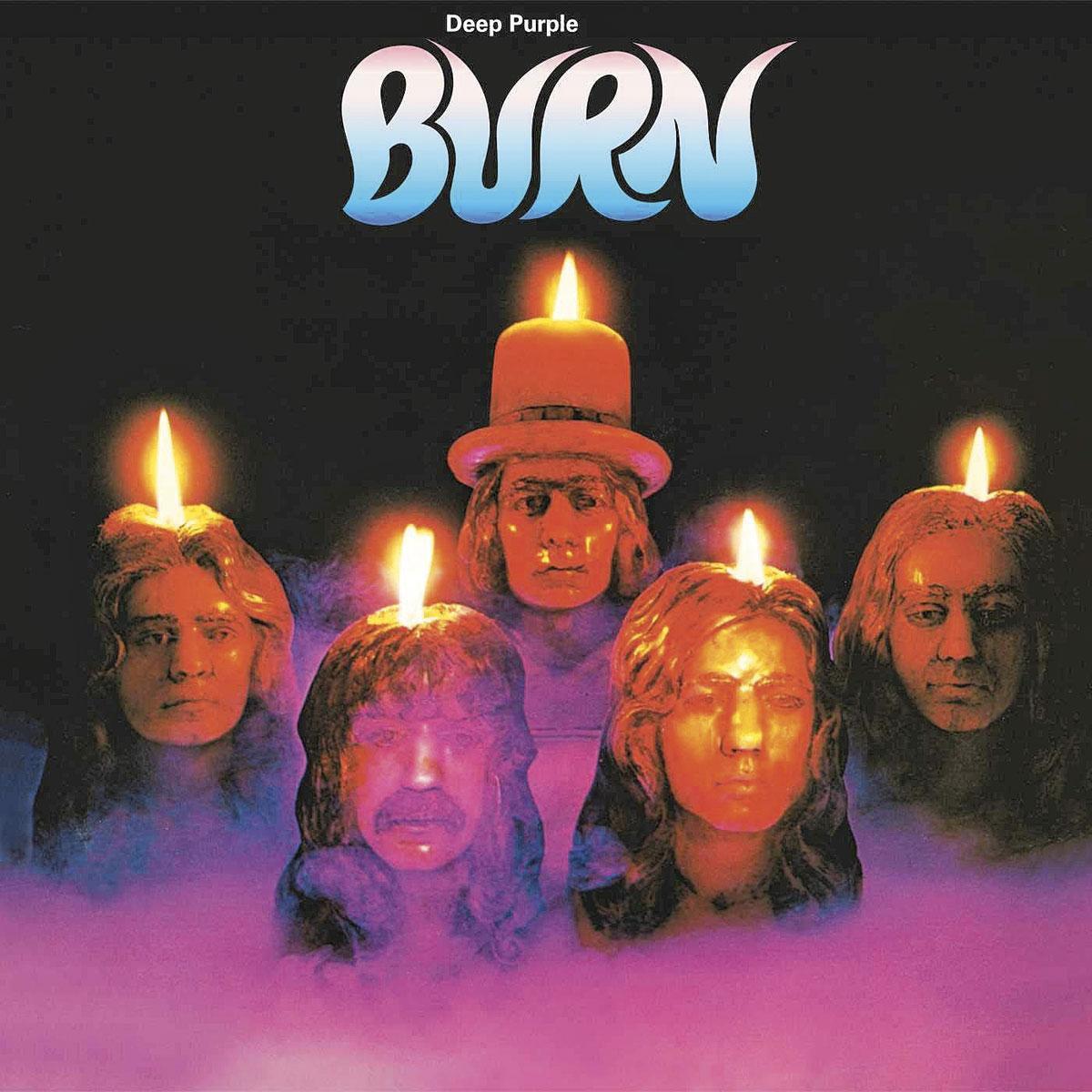 Deep Purple  Burn (1974) Les hardeux anglais décrochent le Grand Prix de la Pochette flambée via des représentations de chaque musicien en bougie. Allumée.