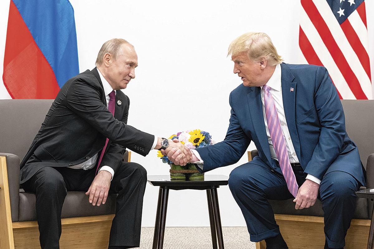 Donald Trump, avec Vladimir Poutine : 