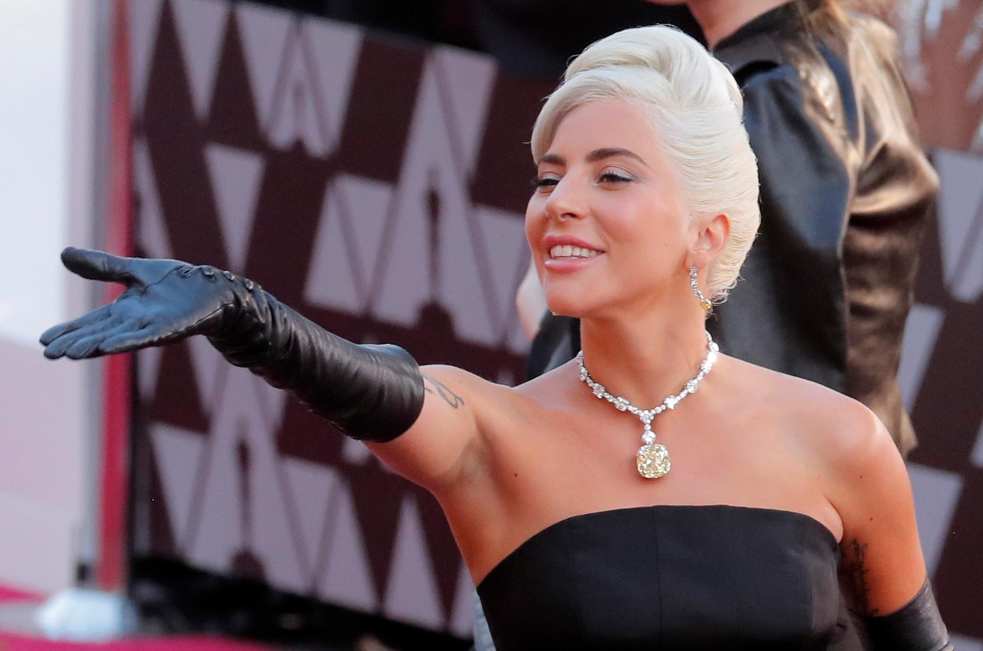 Lady Gaga, ici à la cérémonie des Oscars